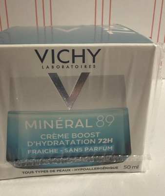 VICHY Mineral 89 Fragrance Free 72H Moisture Boosting Cream, 1.69 FL OZ NIB 2028