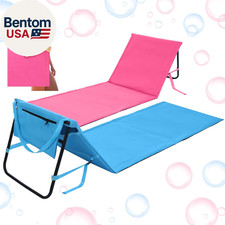 Paquete de 2 sillones de playa plegables para pareja de adultos tumbonas portátiles ligeras