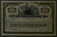 North American Edison Company 1926  10 Shares preferred