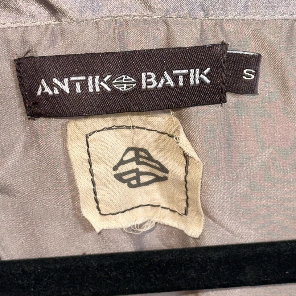 Vestido Midi Antik Batik Estilo Kimono Floral 100% Seda Tamanho P - Imagem 3 de 4