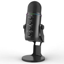 USB Multipurpose Condenser Microphone - Mic with 4 Recording Patterns - RGB L...