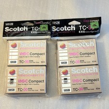 Scotch TC-30 VHS-C Compact Video Cassette Lot of Two 2 Packs