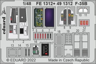 Eduard Accessories FE1312 - 1:48 F-35B for ITALERI - Neu