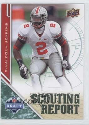2009 Upper Deck Draft Edition Retail Dark Green Malcolm Jenkins Rookie RC 0c2