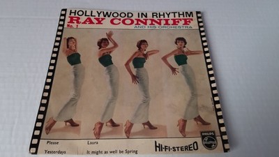 RAY CONNIFF -  HOLLYWOOD IN RHYTHM NO.1 - 7 INCH VINYL RECORD USED