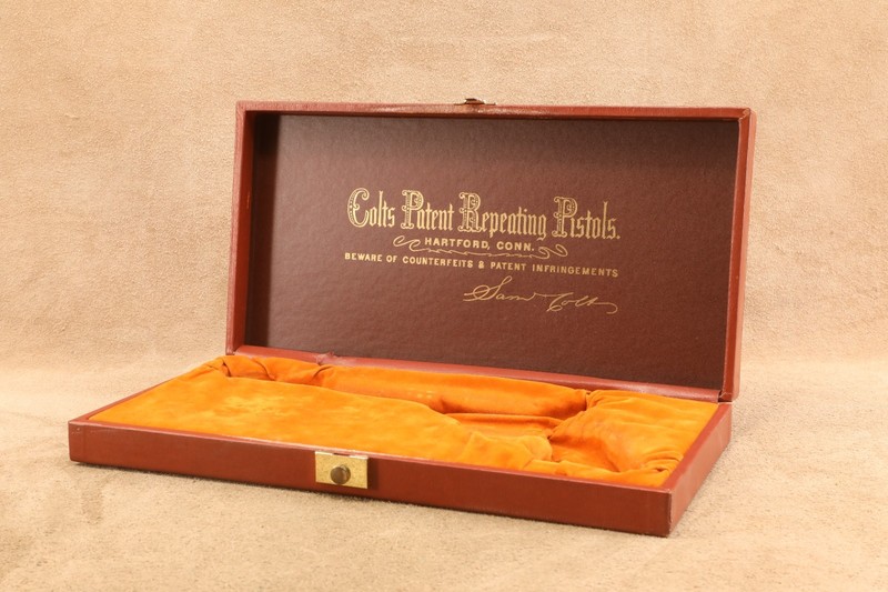 Colt Single Action Army Orange Velvet and Leatherette Presentation Case