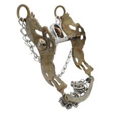 5 1/2" Freno Dorado Charro Caballo Diseno Horse Bit
