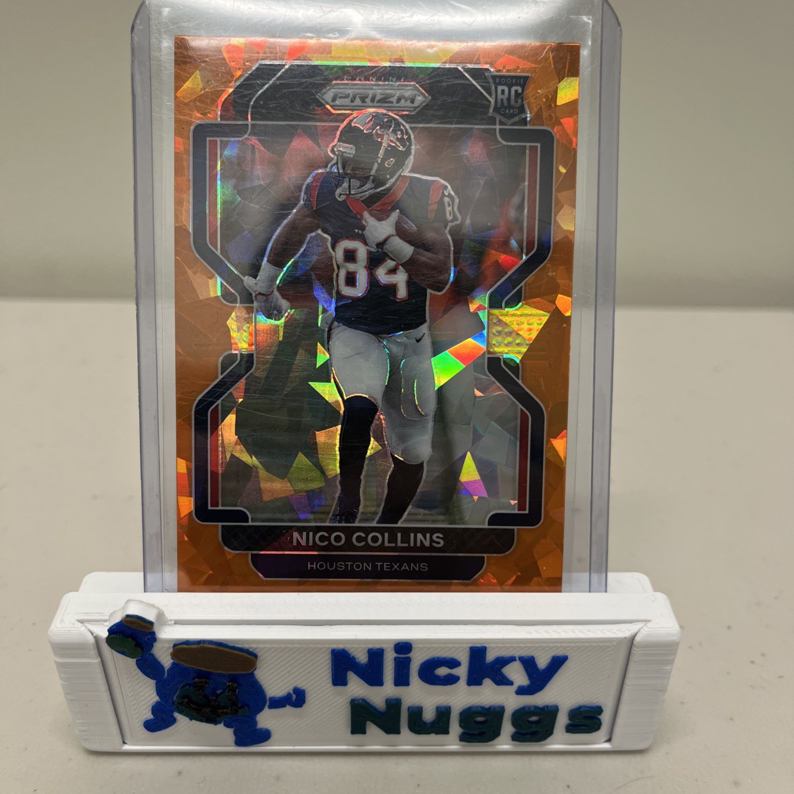 2021 Panini Prizm #360 Nico Collins Orange Ice RC Rookie