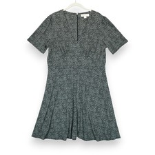 MICHAEL KORS Women's Short Sleeve Dress V-Neck Size XL Animal Print