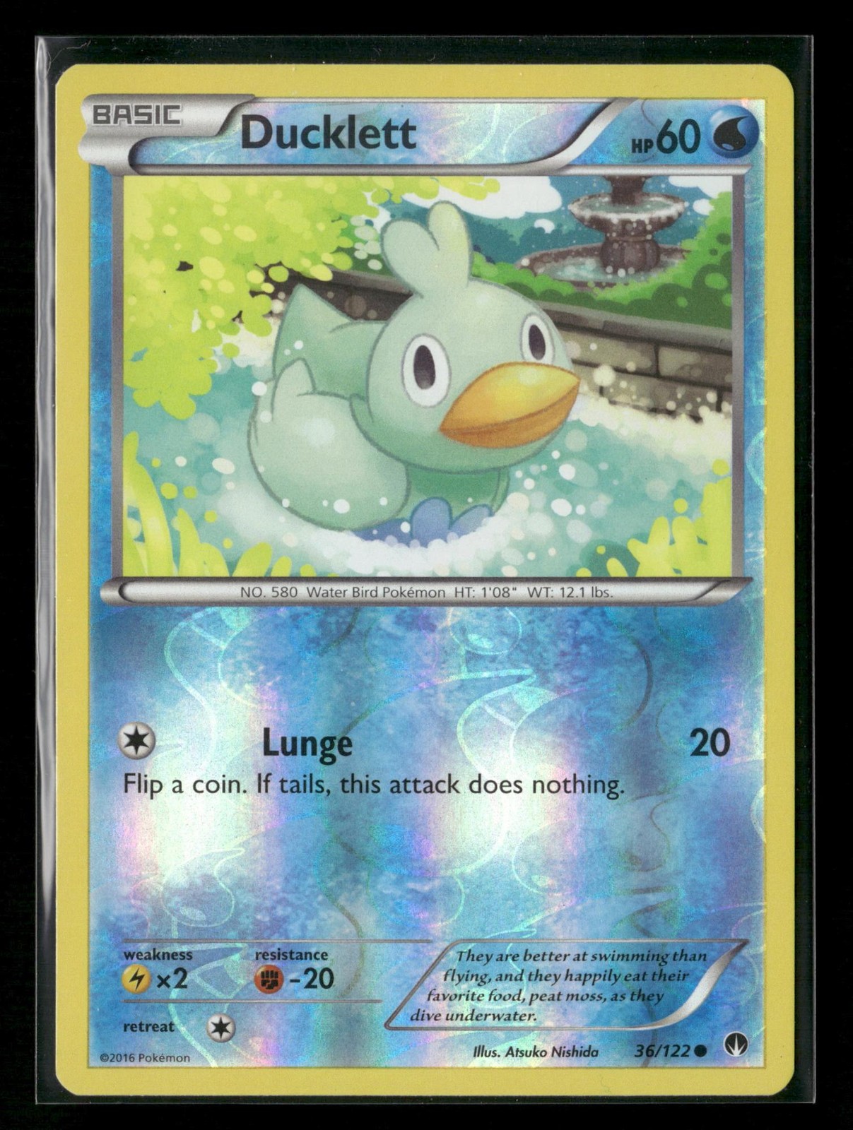 Ducklett 36/122 Common BREAKpoint Pokemon Reverse Holo Near Mint