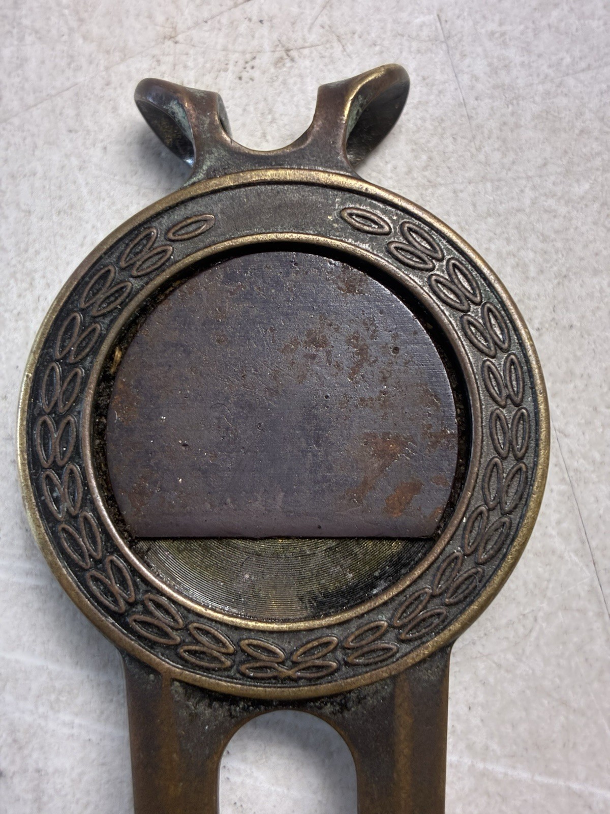 Vintage Brass Golf Divot Tool With An Intergrated Ball Marker 