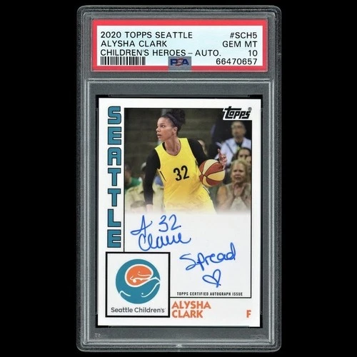2020 Topps Seattle Children's Heroes Alysha Clark Auto PSA 10 Hospital