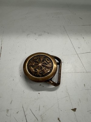 Tech Ether Guild Vintage 1974  Rhumb  Brass Belt Buckle