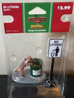 Lemax Christmas Village No Littering #14364