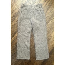 Skims Teddy Bear High Pile Fleece Track Pants in Desert - L