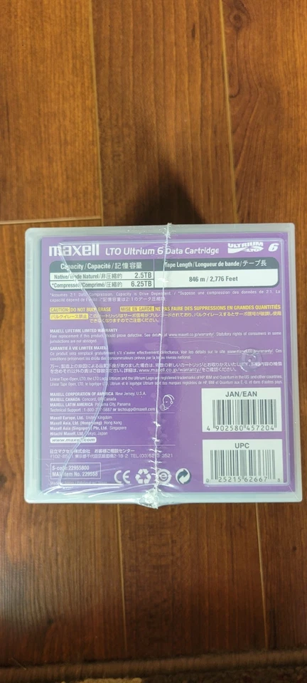 NEW (LOT of 5) MAXELL LTO 6 Ultrium 2.5TB/6.25TB Data Cartridges Storage Tapes - Image 3 of 4