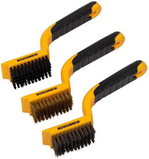 Roughneck ROU52012 Wide Wire Brush Set (3-Piece), Multi Color