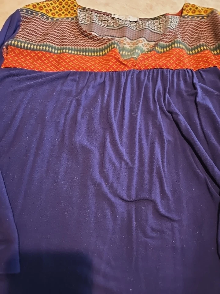 Blusa Ezar Poliéster Talla 3XL Media Manga Cuello en V Foto 2 de 4