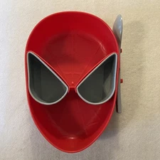 2007 General Mills Spiderman Sectioned Cereal/Lunch Bowl W/ Spoon Mail In Offer