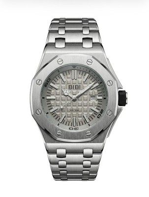 BIBI Luxury Watch, B0215 Silver Dial Silver Case Silver Band