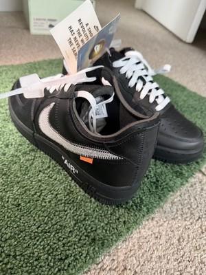 Nike x Off-White Air Force 1 Low Top Men's Black/White Lace Up Sneakers New