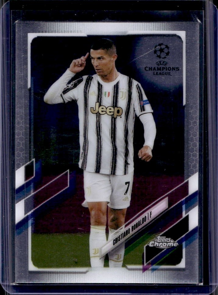 2020-21 Topps Chrome UEFA Cristiano Ronaldo #100 Juventus (C) view 1
