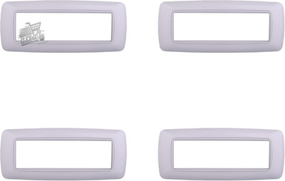 4 Compatible Plates Bticino Living International White Bombed 7 Seater Modules