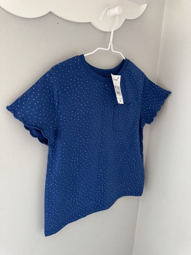 Next Girls Blue & White dots T-shirt Top - Age 3 - 4 Years - BNWTGs