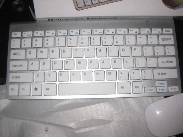 Mini Teclado Inalámbrico ~ Juego de Mouse Plateado 2.4G Para Mac Apple PC Computadora Foto 2 de 4