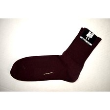 Vintage Socks 50s 60s Beloit Hosiery Burgandy Wool Cotton Above Ankle 9-10 NWT