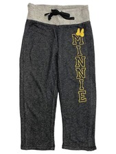 Disney Girls Gray  Gold Minnie Mouse Sweat Pants Small 6/6X 