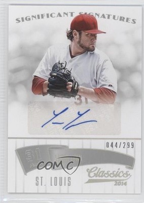 2014 Panini Classics Significant Signatures Silver /299 Lance Lynn #46 Auto 0f8