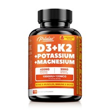 Vitamin D3 K2 10,000 IU 120pcs,Calcium Absorption,for Bone …