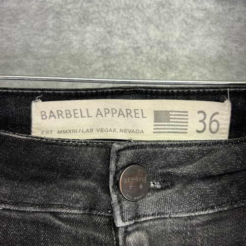 Barbell Apparel Jeans Mens 36 Straight Athletic Fit Stretch Casual Denim Pants - Picture 2 of 7