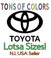 Toyota Wtext Die Cut Vinyl Decal Does Not Fitcover Emblems Free Shipping