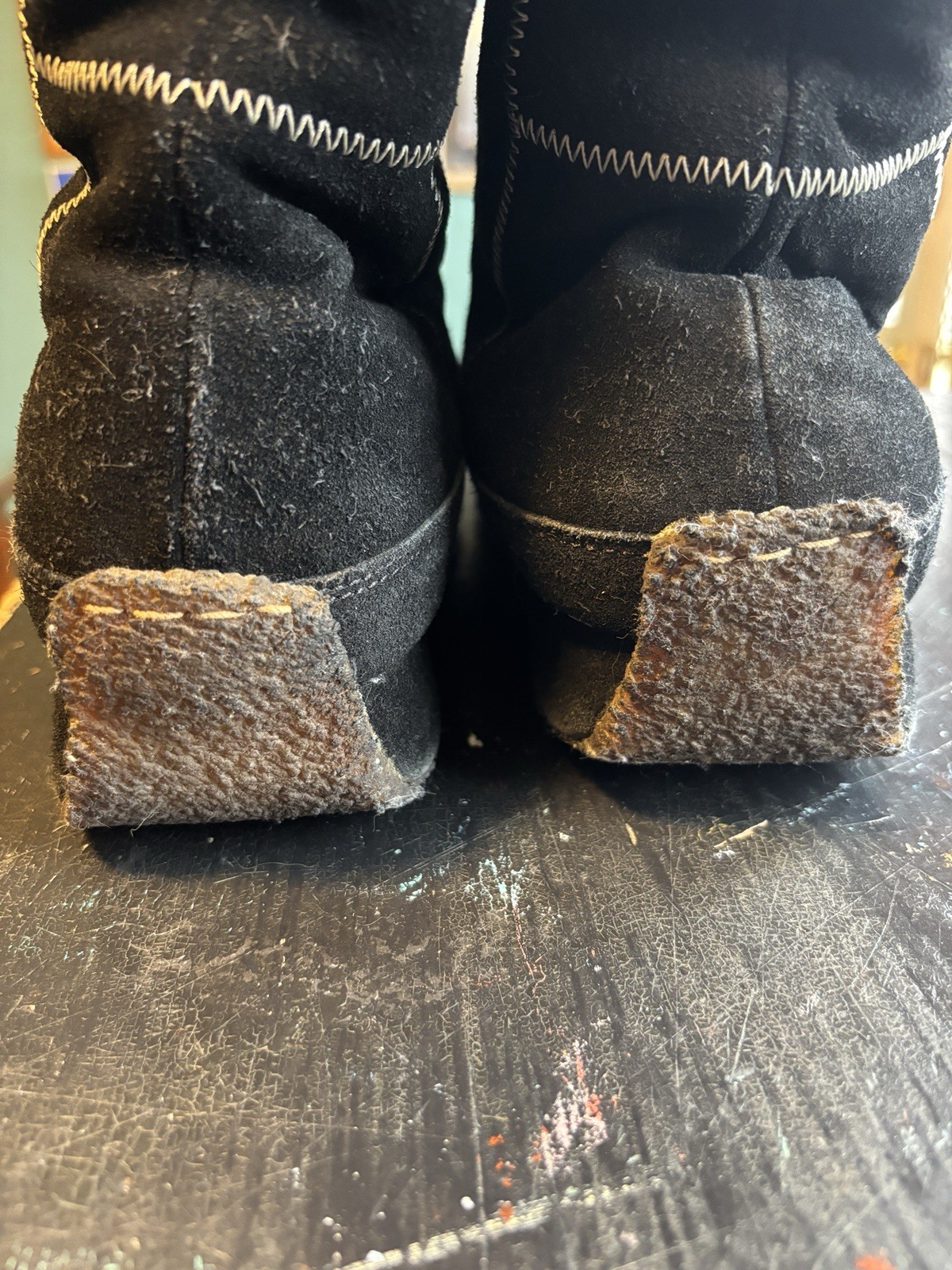 ugg black suede patchwork boots - image 7