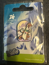 MilanoCortina 2026 Winter Olympics Paralympic Milo Mascot Pin - new w/hologram