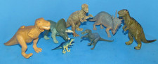 Vtg Mixed Lot of 7 Small Dinosaur Figures T-Rex Tyrannosaurus Raptor etc L K