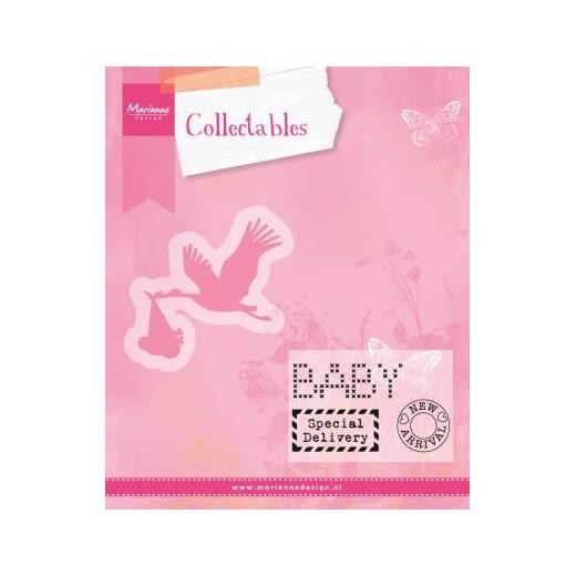Marianne Design Collectables Cutting Die & Stamps - Stork COL1381