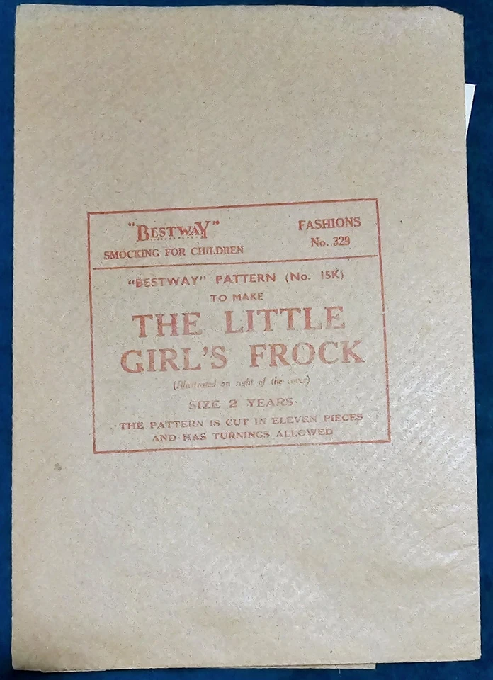 1950s Smocked Dress Babydoll Smocking Flower girl Bestway 329 Sewing Pattern - Image 2 of 4