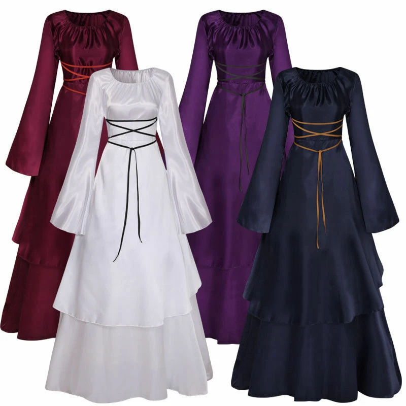 Woman Victorian Renaissance Medieval Fancy Dress Witch Party