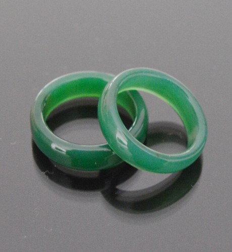 Agate Anneau 6mm de Pierre Gemme Bague Doigt Jonc Nature Cornaline Jade Onyx - 第 5/28 張圖片