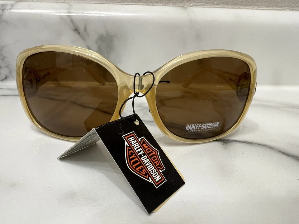Harley-Davidson HDS 5020 标志 罕见 OOS 超大闪亮武器 设计师太阳镜 — 第 2/4 张图片