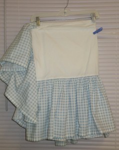 blue gingham crib sheet