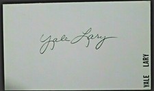 Yale Lary (d.2017) Texas A&M Detroit HOF Signed Autograph 3x5 Index Card JSA COA