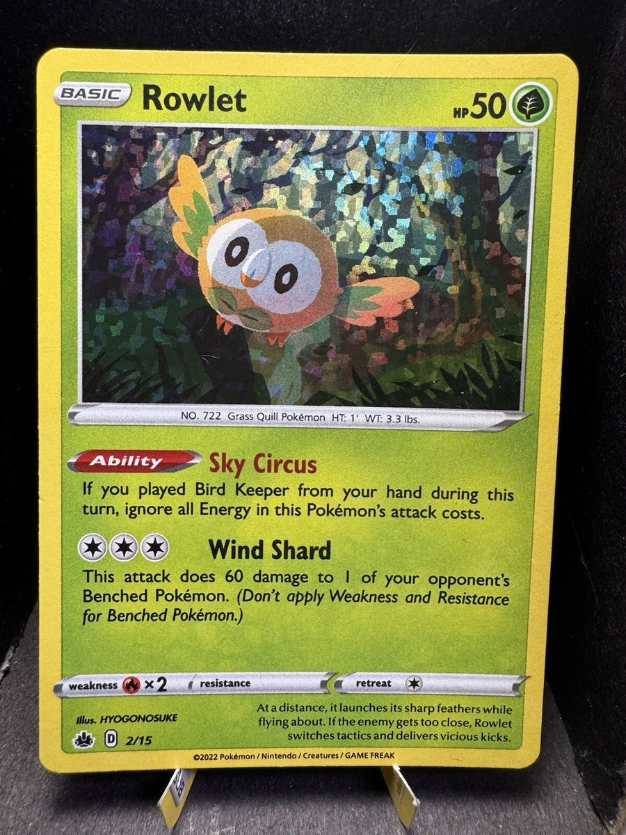 rowlet pokemon card mcdonalds Rowlet 7/25 - Holo - Pokemon 25th Anniversary - McDonalds Promo Card Mint / NM