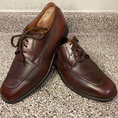 ET Wright Breather Arch Preserver 392 Burgundy Leather Apron Toe Derby Men s 9E