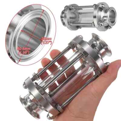 1,5'' Tri Clamp Clover Sanitay Flow Schauglas Dioptrien passend 38 mm Rohr OD SUS T