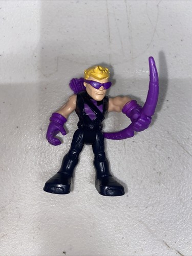 Playskool Marvel Super Hero Adventures HAWKEYE Figur mit lila Schleife Avengers # - Bild 2 von 10