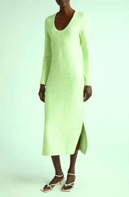 lime green knit dress Vibrant Lime Green Knit Dress With